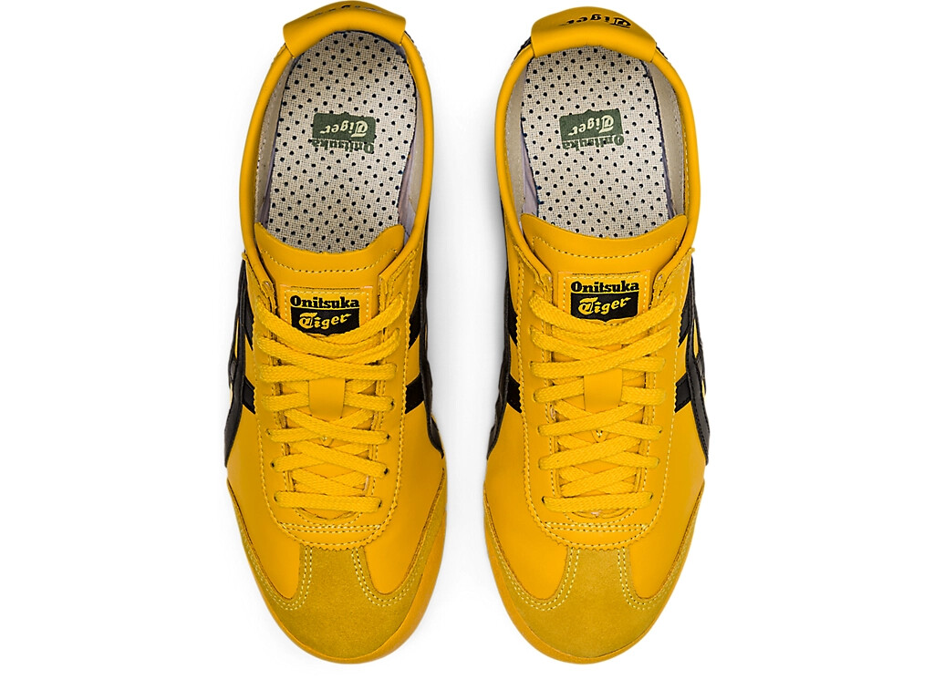Onitsuka Tiger Mexico 66 Yellow Black Leather Sneakers Shoes Unisex w/ Box