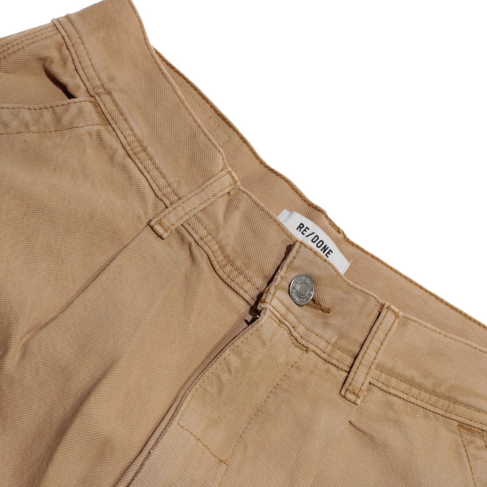 Re/Done NWD Denim Jeans Size 27 US Utility Loose in Washed Khaki Tan