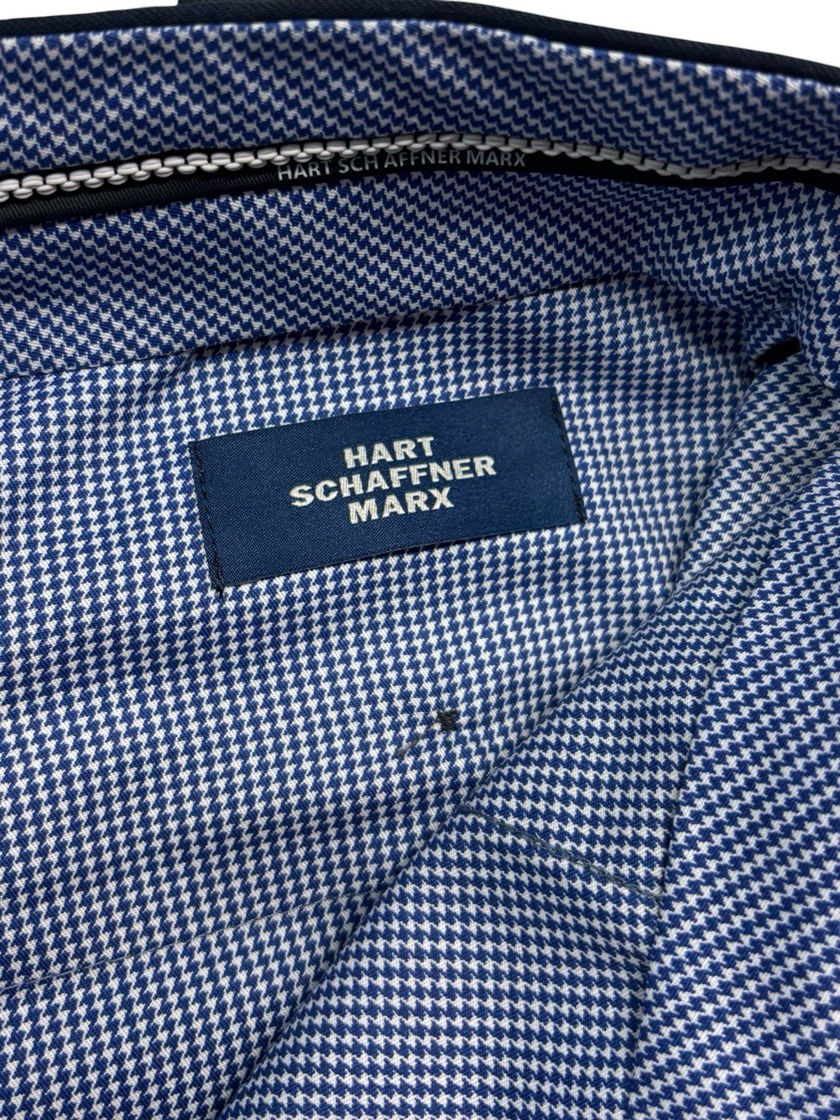 Hart Schaffner Marx 48×30 Navy Blue Dress Suit Pants Trousers Flat Front Wool
