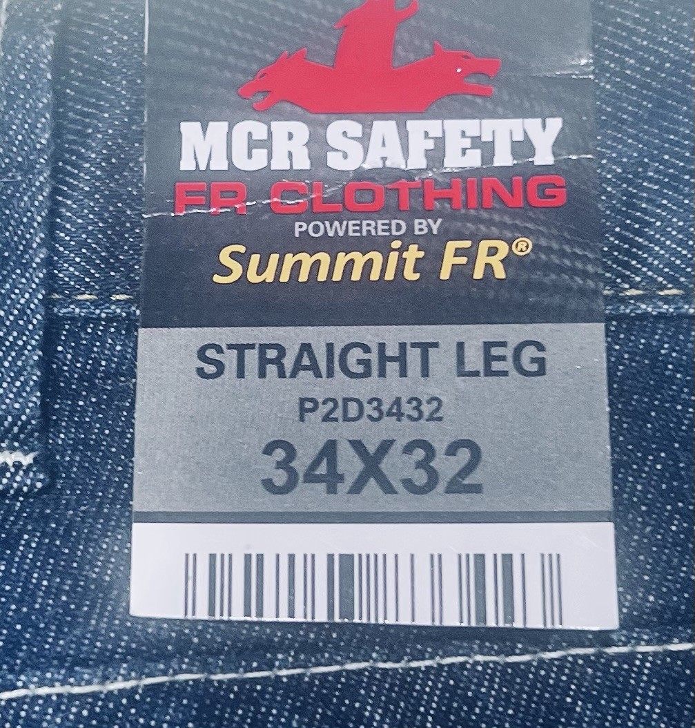 MCR Mens Five Pocket Jeans Safety FR Gear 34×32 Work Jeans new with tags