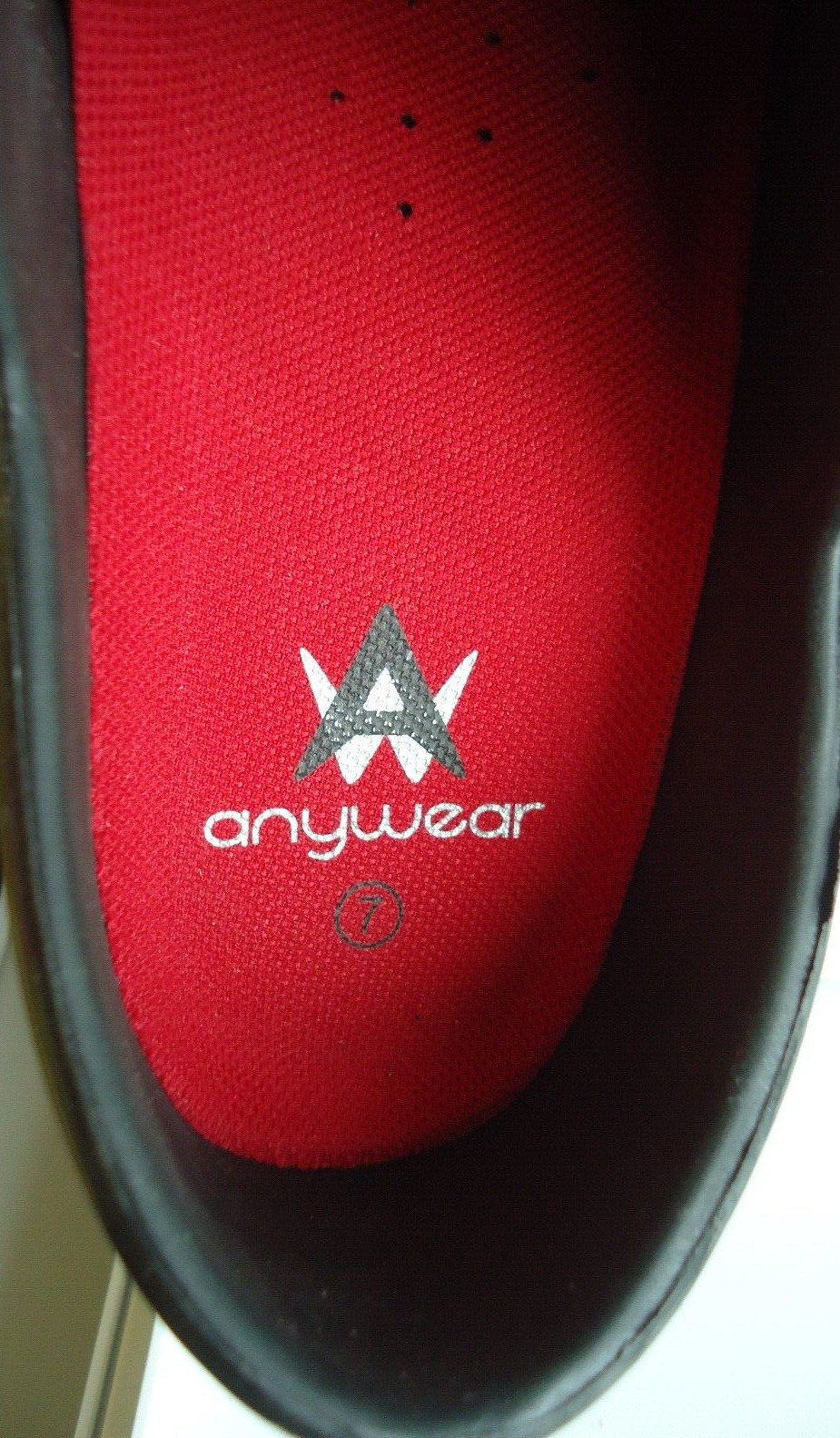 #3 Anywear Slip Resistant 7 Women / 5 Men Unisex Black/Red Patten Leather Clogs