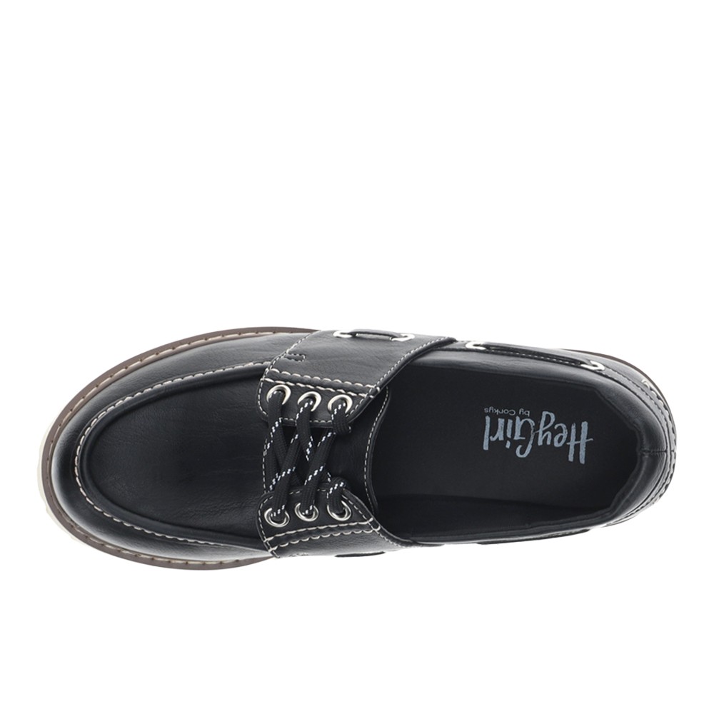 Corkys Dockside Lug Sole Womens Black Flats Casual 10-0196-BLCK