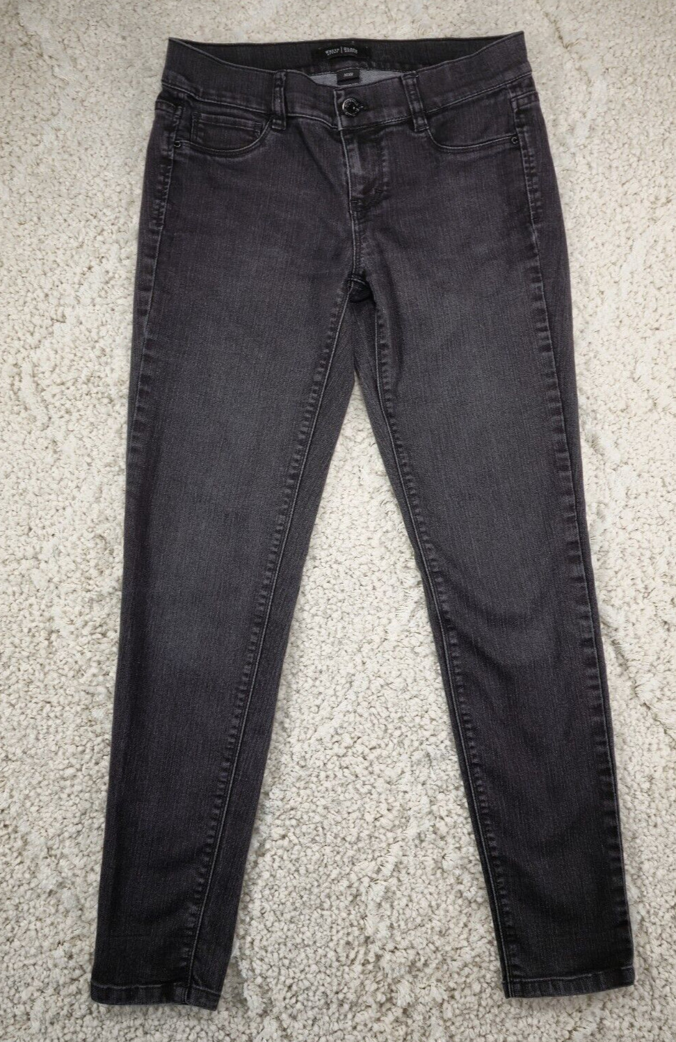 White House Black Market Women’s Noir Black Skinny Leg Ankle Jeans 30″Wx29″L