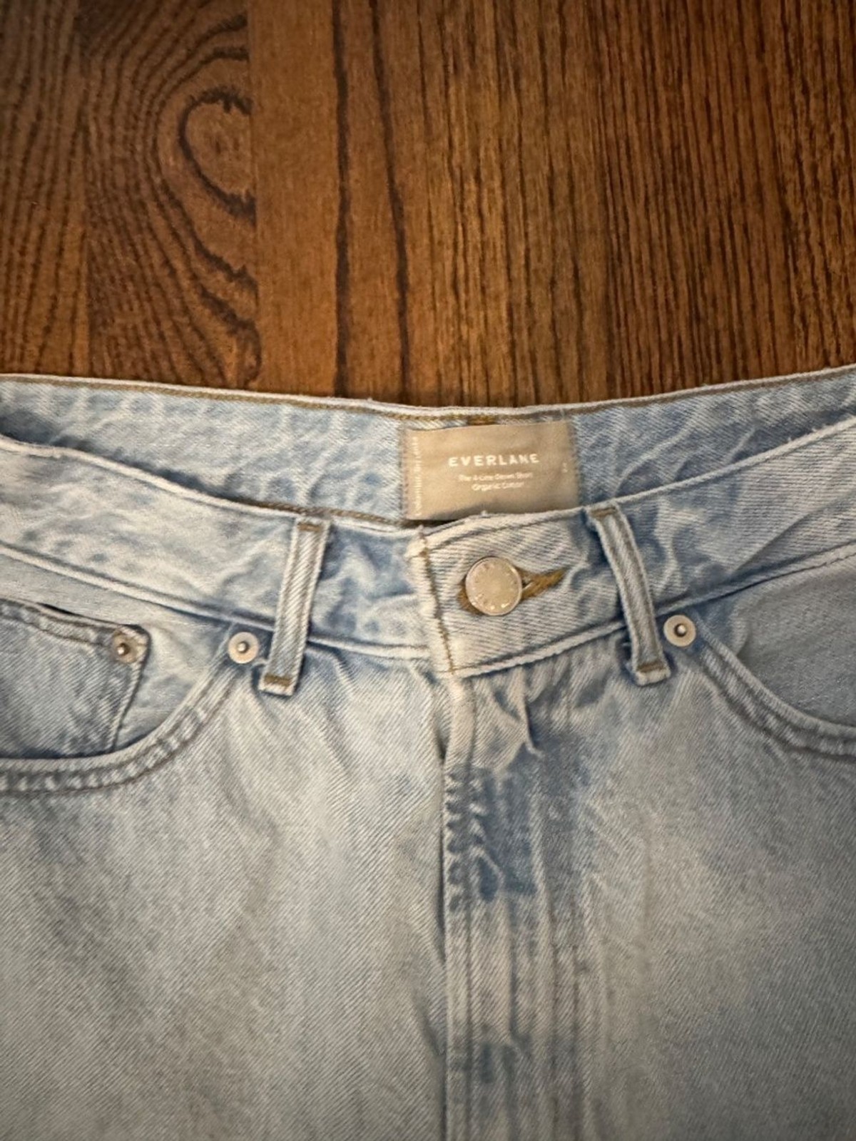 Everlane The A Line Denim Short Light Wash Size 28
