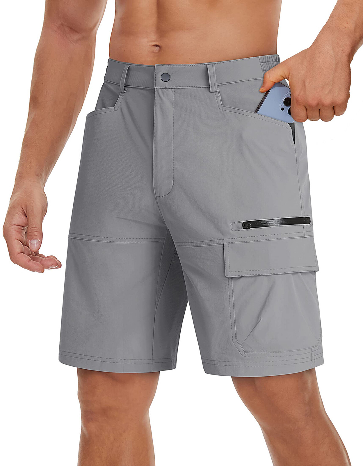 Men’s Hiking Shorts Quick Drying Ripstop Pants Casual 5-Pocket Cargo Work Shorts