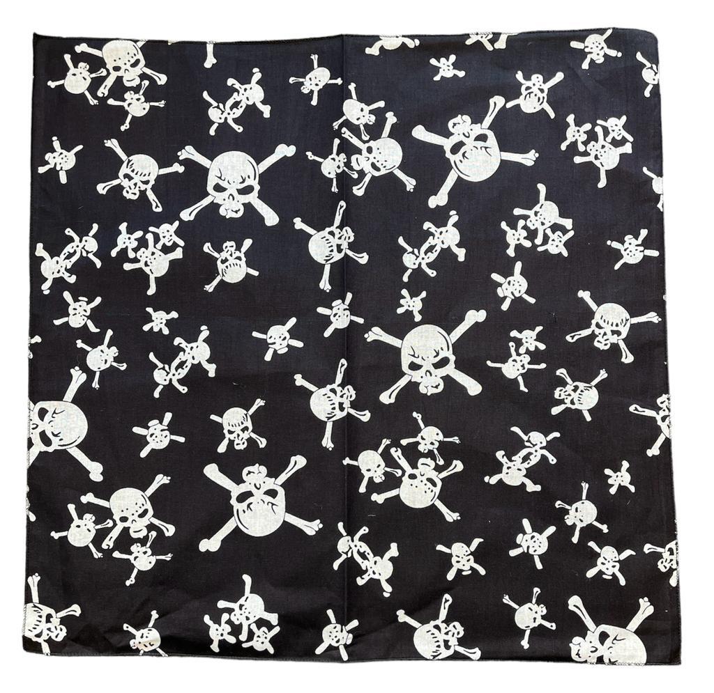SKULL Design FLAMES BANDANA Head Wrap Neck Scarf Face Mask Halloween Biker