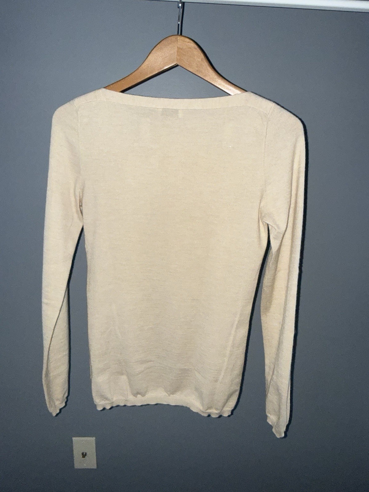 Brunello Cucinelli Grey 100% Cashmere Women’s Sweater Size XL Made in Italy