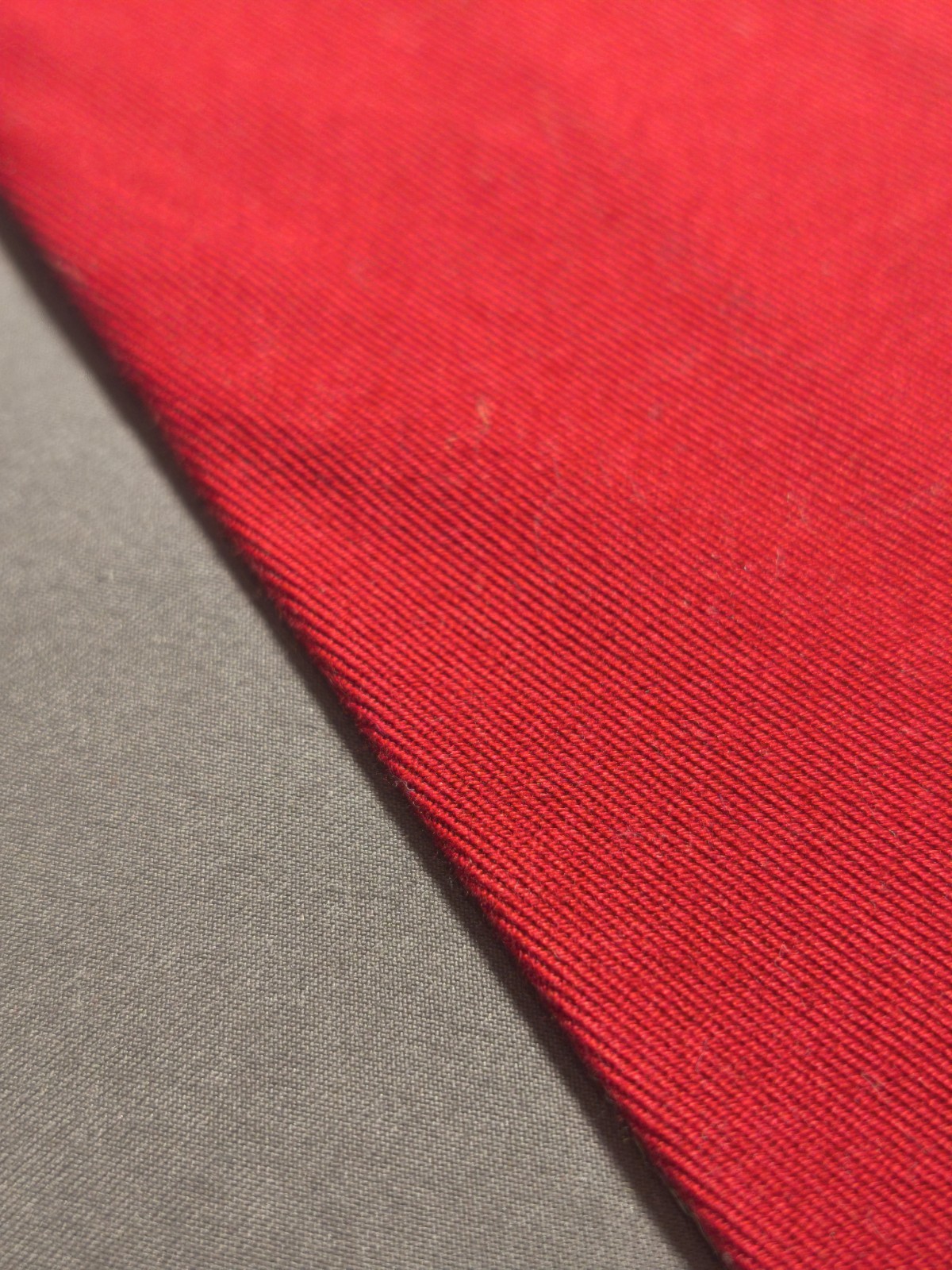 A. Di Capua Napoli – Red Solid Color Cotton Tailored Tie