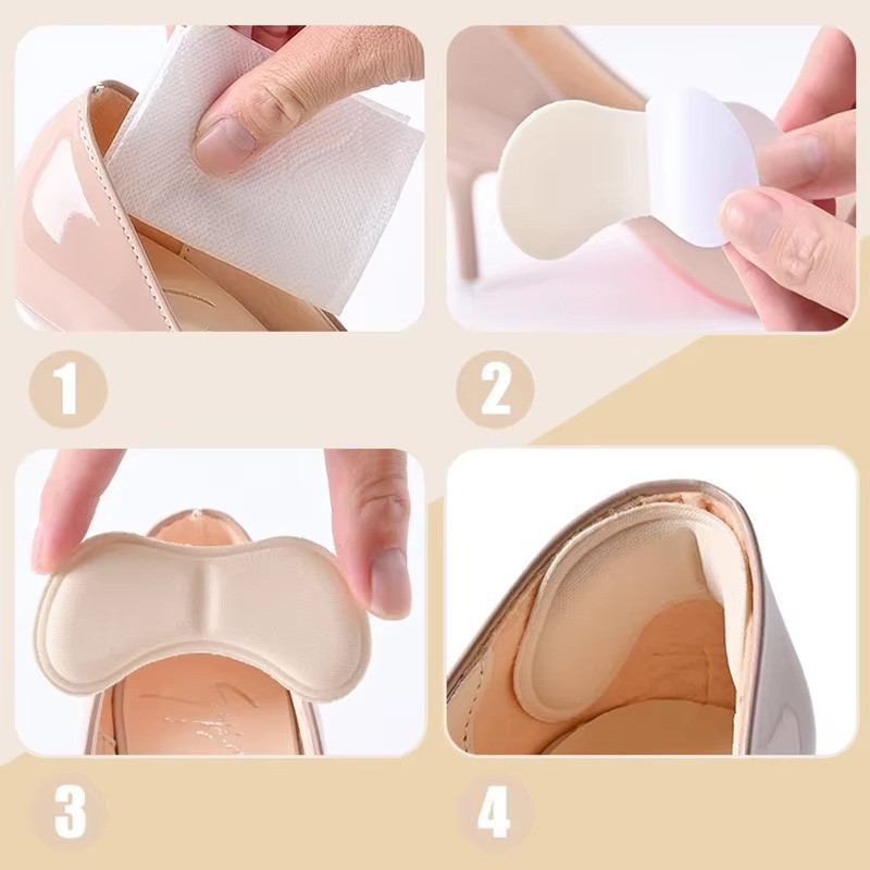 4 Pairs Heel Grips – Anti-Slip Cushion Pads for Loose Shoes & Blister Protection