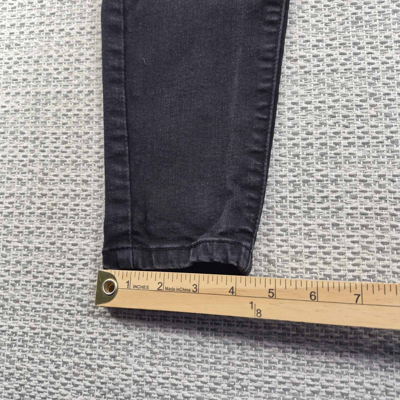 ENJEAN Jeans Juniors 7 Gray Charcoal Wash Skinny High Rise Stretch Denim