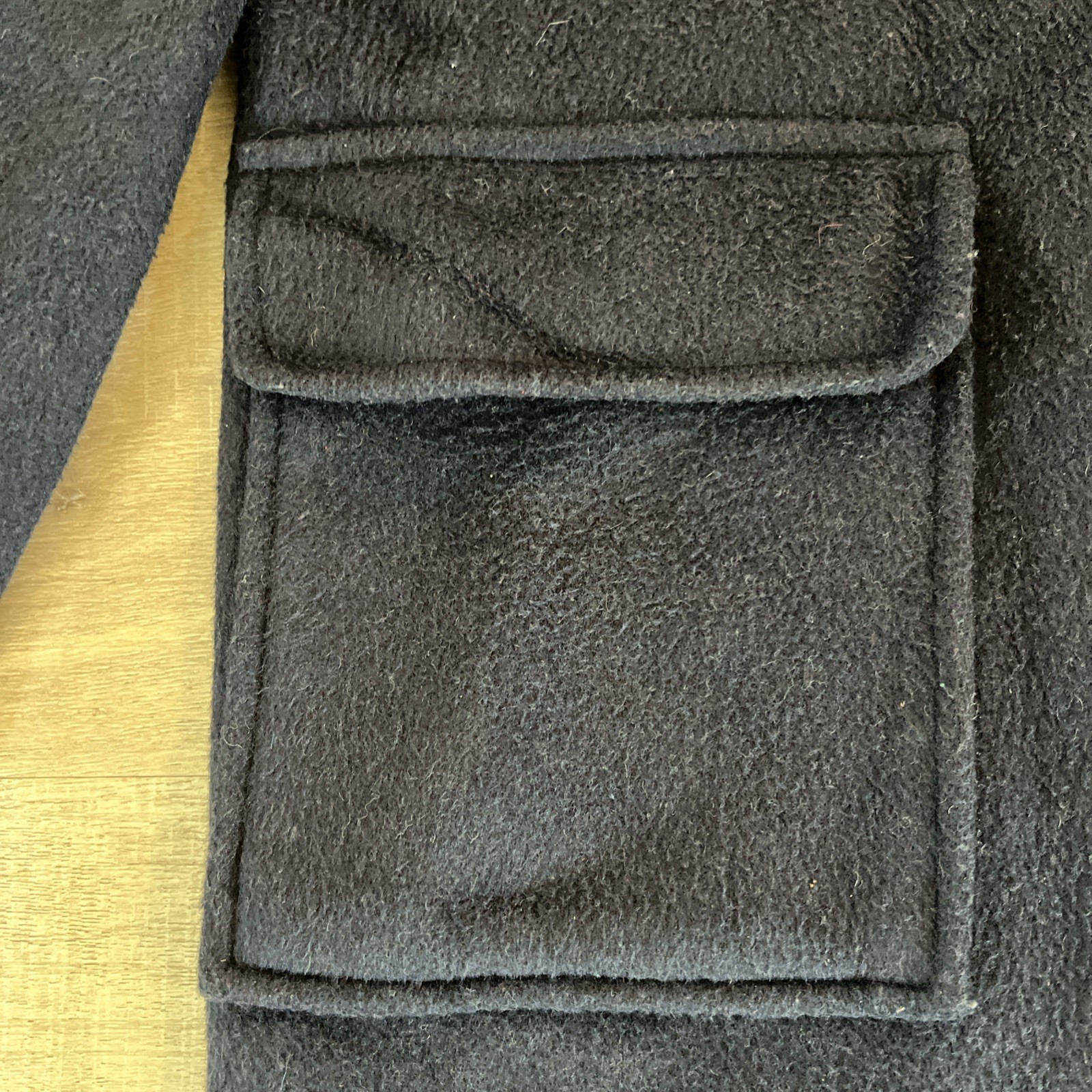 VTG Gloverall Duffle Coat Men’s Toggle Hooded Wool PeaCoat Jacket Sz 44 Navy G7