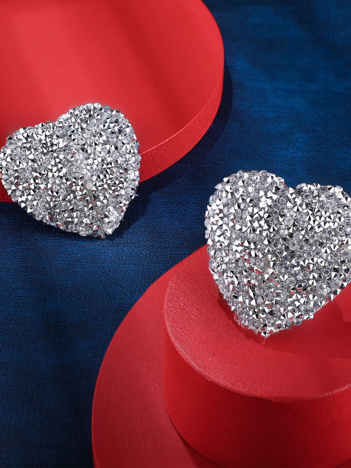 Hercicy Rhinestone Pasties Breast Covers Adhesive Pasties Glitter Brea