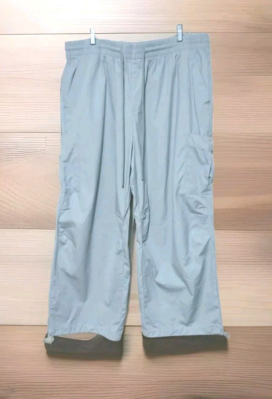 NOBO Plus Sz Gray Scrub Pant Cinch Toggle Hem Elastic Tie Waist 2XL 44/46