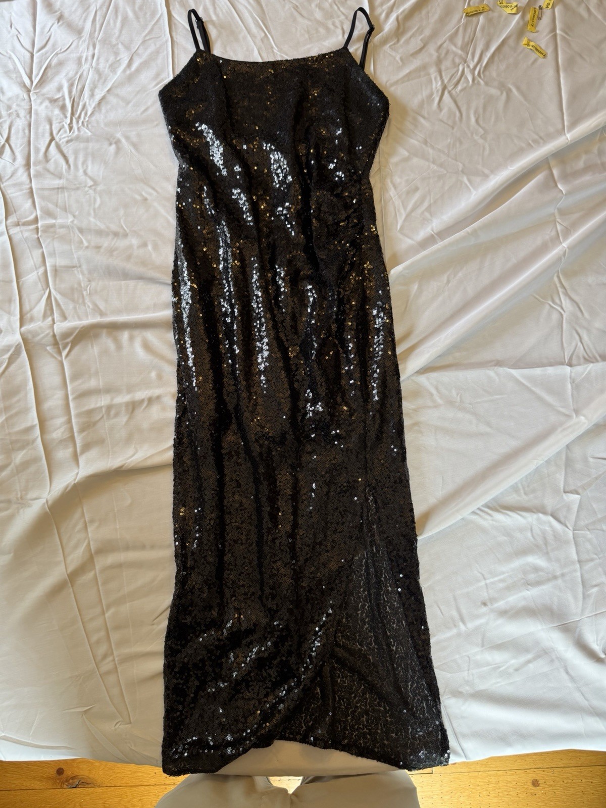 Open Edit Strapless Dress Size XS Black Strapless Ruched Bodycon Evening Gown