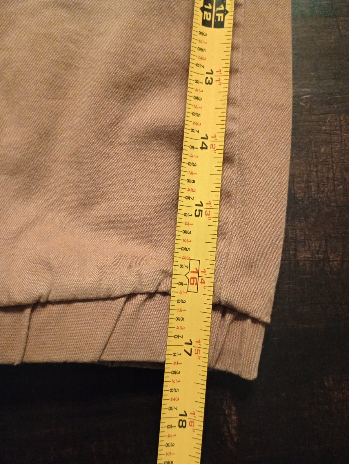 Old Navy Boys 5T Brown Cargo Pants Drawstring Elastic Waist Twill Cotton/Spandex