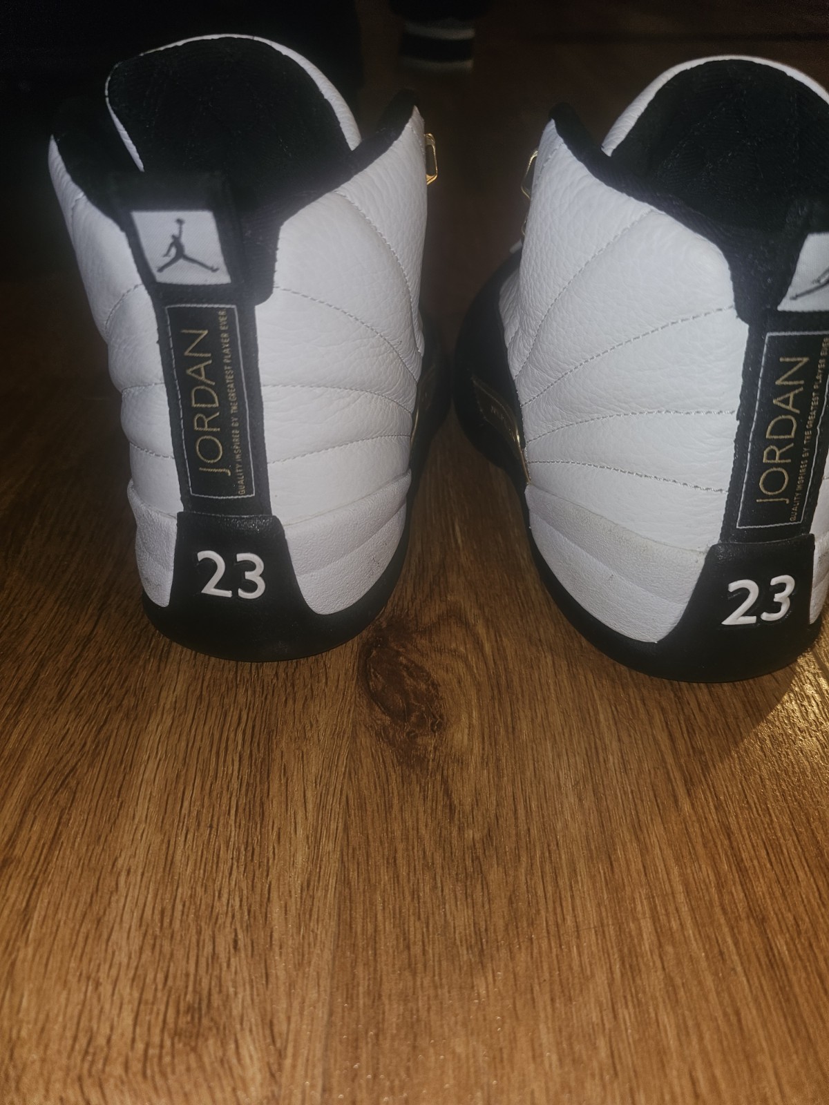 Jordan Air Jordan 12 Unisex Kids High Top Leather Lace-Up Sneakers White