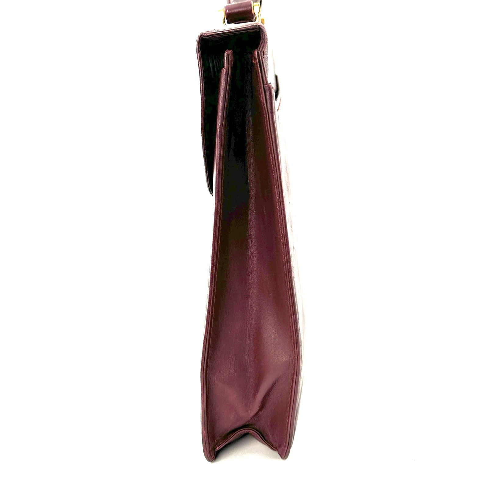 Cartier Briefcase Business Bag Leather Bordeaux Authentic