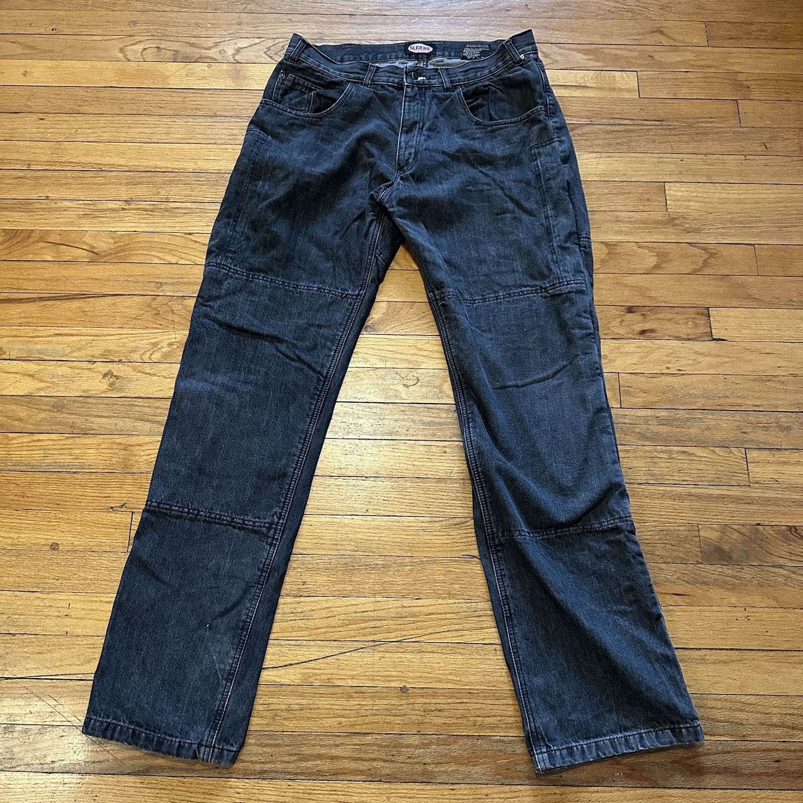 Sliders Kevlar Reinforced Motorcycle Jeans Mens 34×34 Black