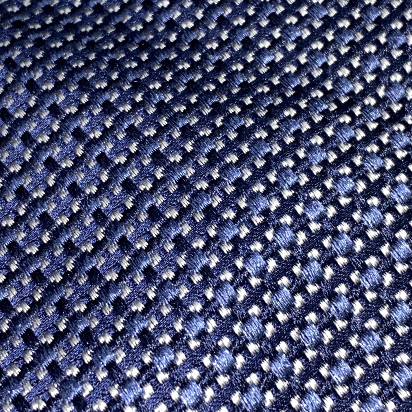 Joseph Abboud Silk Tie Blue Geometric Pattern Made In Italy Slim 2.75” NWT