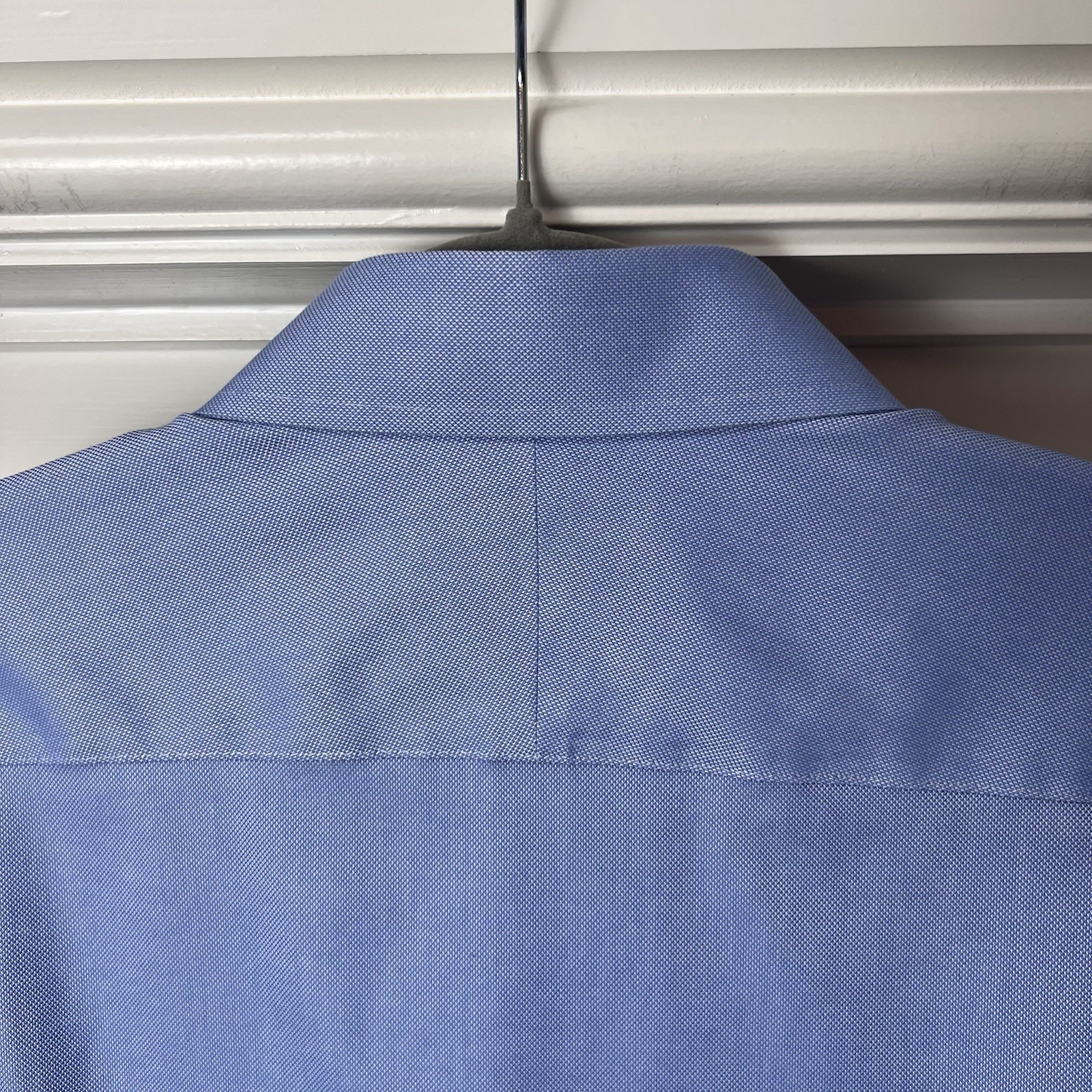 Charles Tyrwhitt Shirt Men’s Neck 17.5″ Blue Double Cuff Classic Fit Non Iron