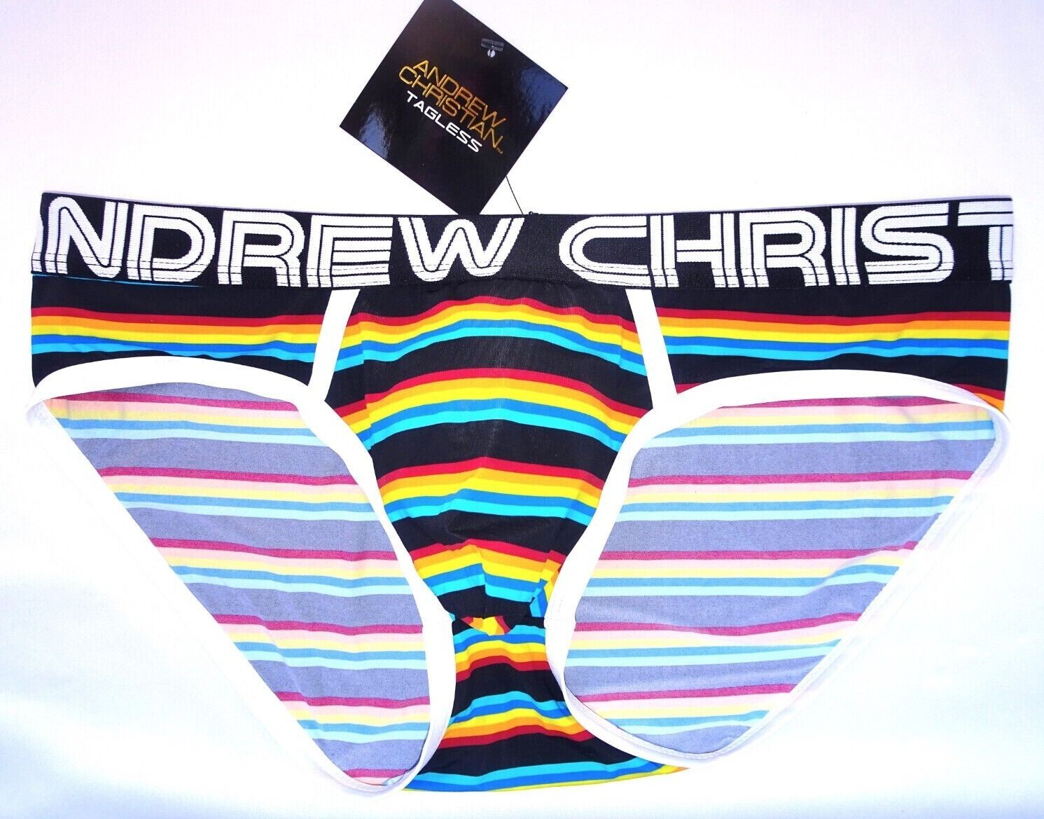 Andrew Christian California Stripe Brief – Almost Naked – 92679 – Multi