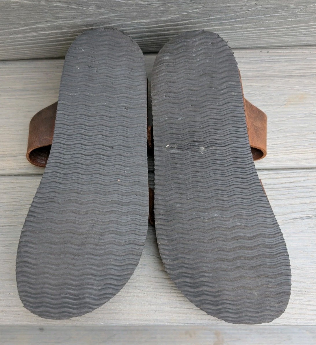Mountain Sole Sandals Womens Size 6 Brown Leather 2 Straps MS29282