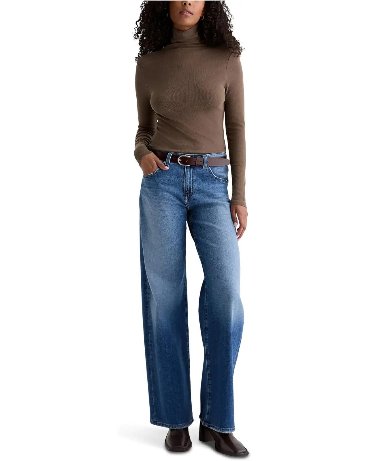 AG Adria Low Rise Wide Leg Jeans MSRP $265