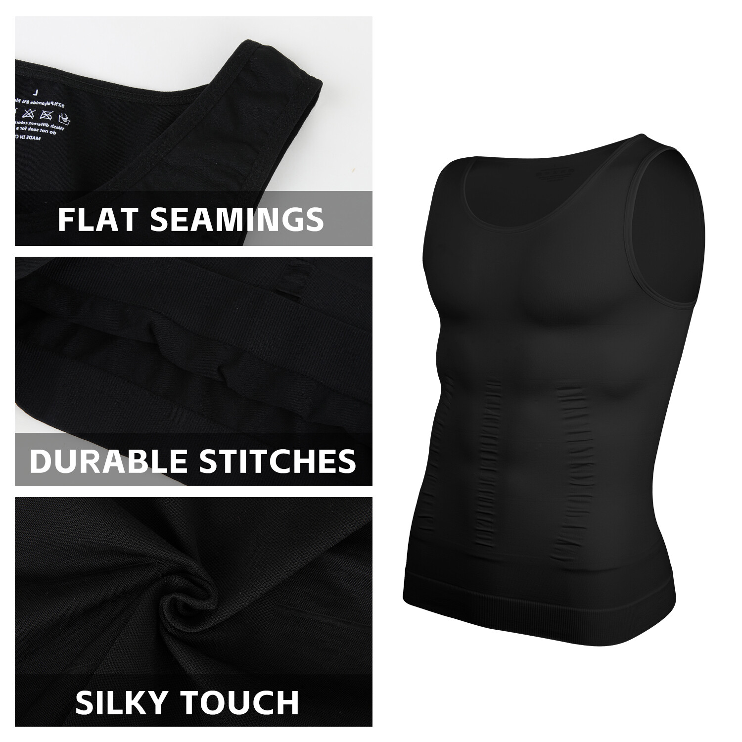 Men’s Body Slimming Tummy Control Shaper Vest Waist Trainer Shapewear Underwear