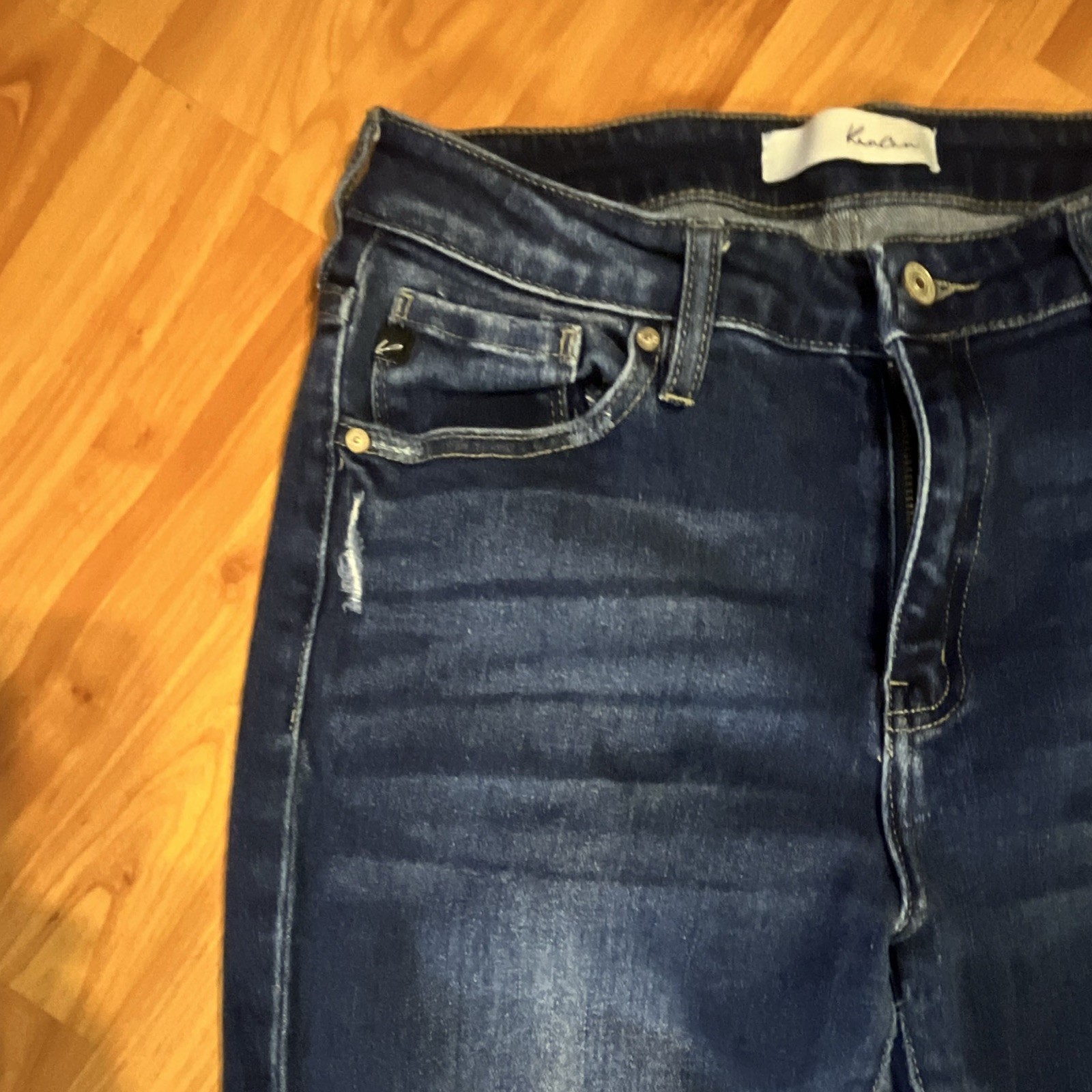 KanCan Womens Blue Dark Wash Denim Skinny Jeans Slim Fit Stretch 5-Pocket