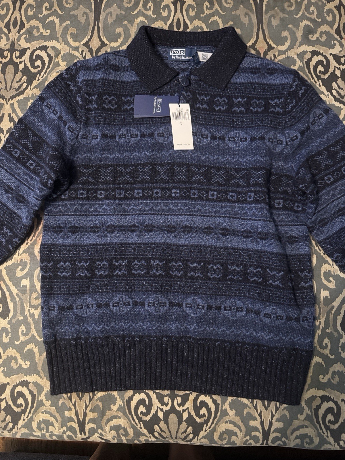 Polo Ralph Lauren Fair-Isle Wool-Linen Sweater