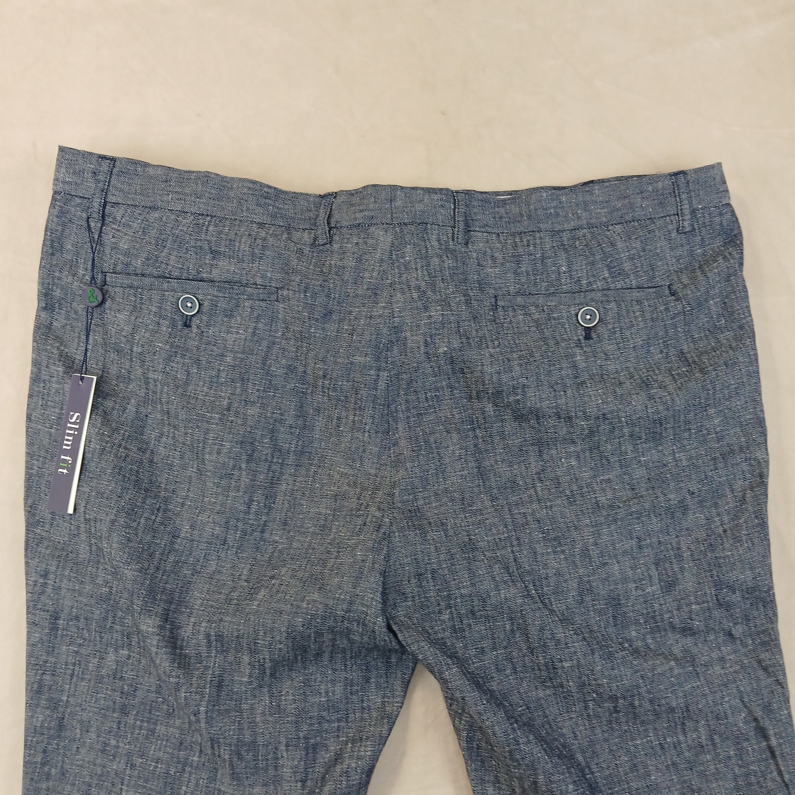 Paisley Gray 40×30 Mens Pants Linen Blend NWT **Actual 38×30 ** Slim Fit