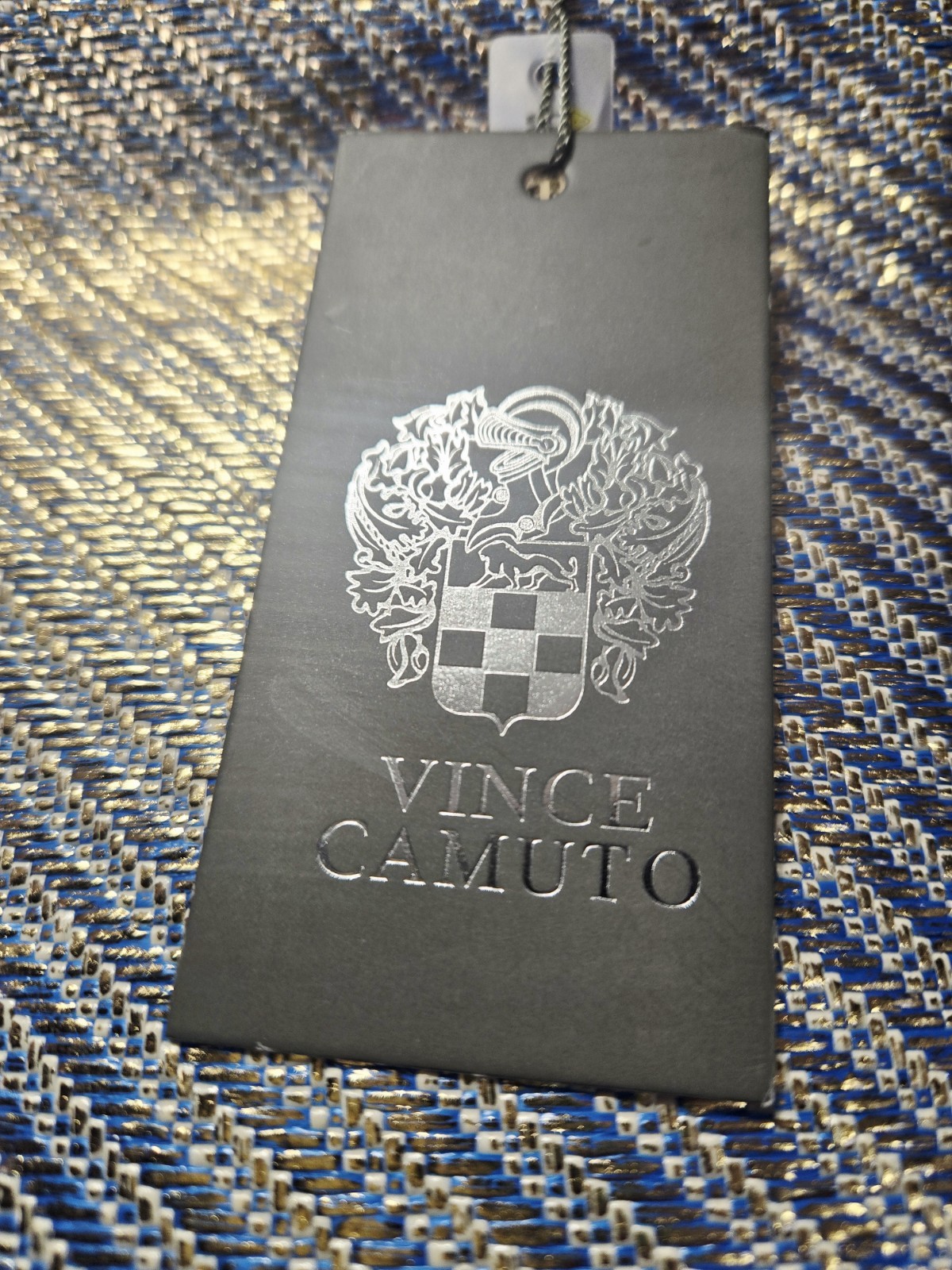 NEW Vince Camuto Blue Pouch Clutch with Seashell Bag Charm Dimensions 10″x7″x3″