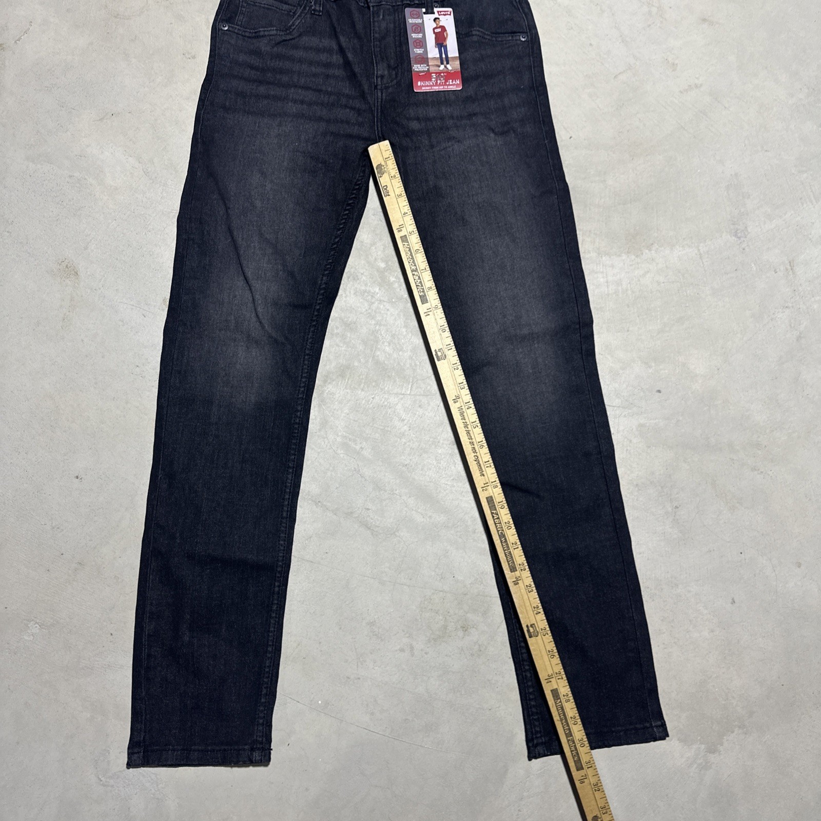 NWT LEVI’S 510 PERFORMANCE SKINNY JEANS YOUTH SZ 18 SZ 29×31 BLACK Boys Stretch