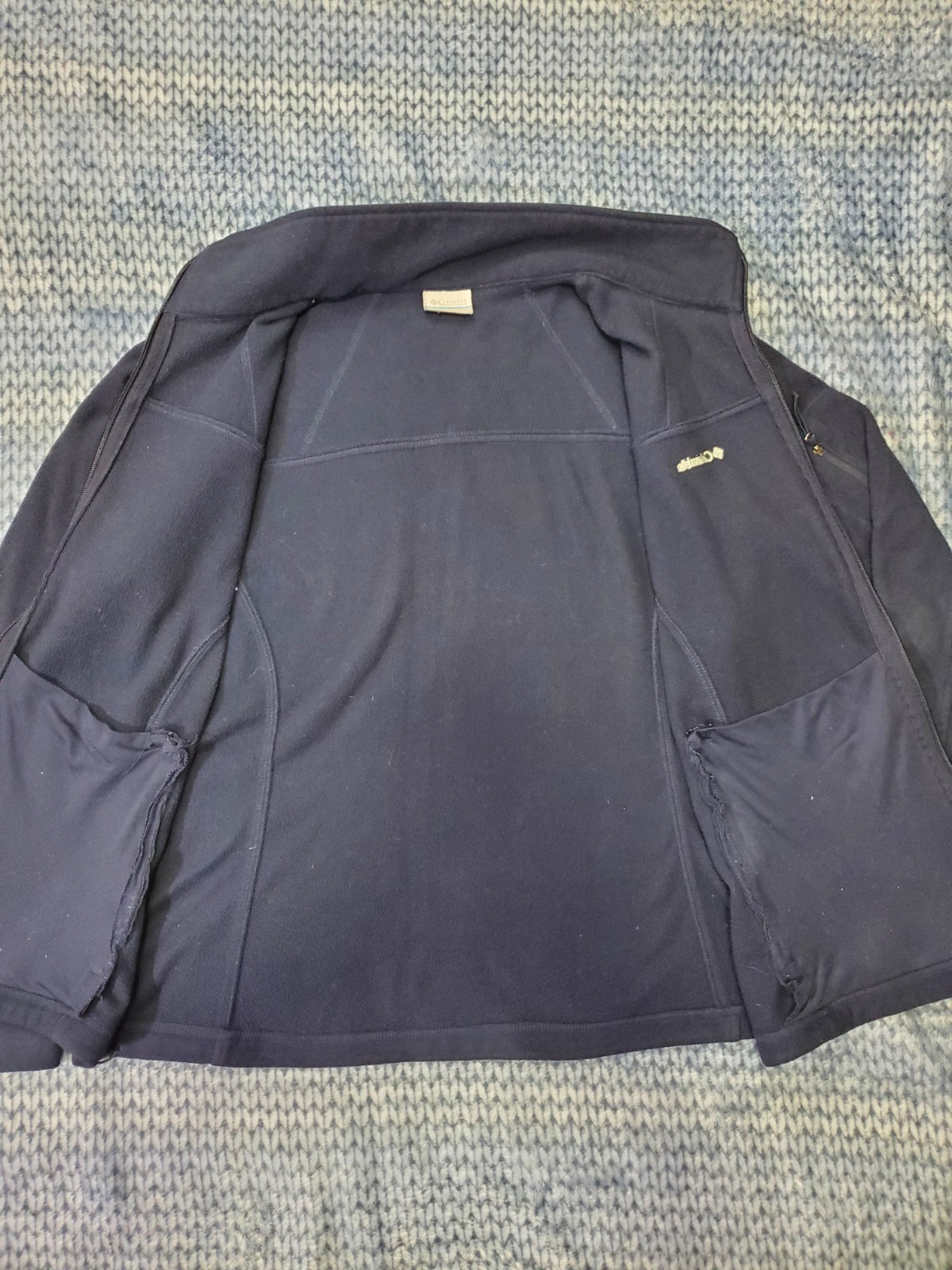 COLUMBIA FAST TREK™ II Navy Blue FLEECE JACKET FULL ZIP #1465351 WOMEN’S XL