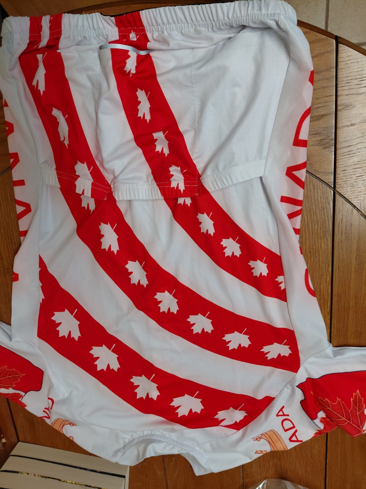 Weimostar Men’s Medium Cycling Jersey Canada Maple Leaf Full Zip Up Short Sleeve