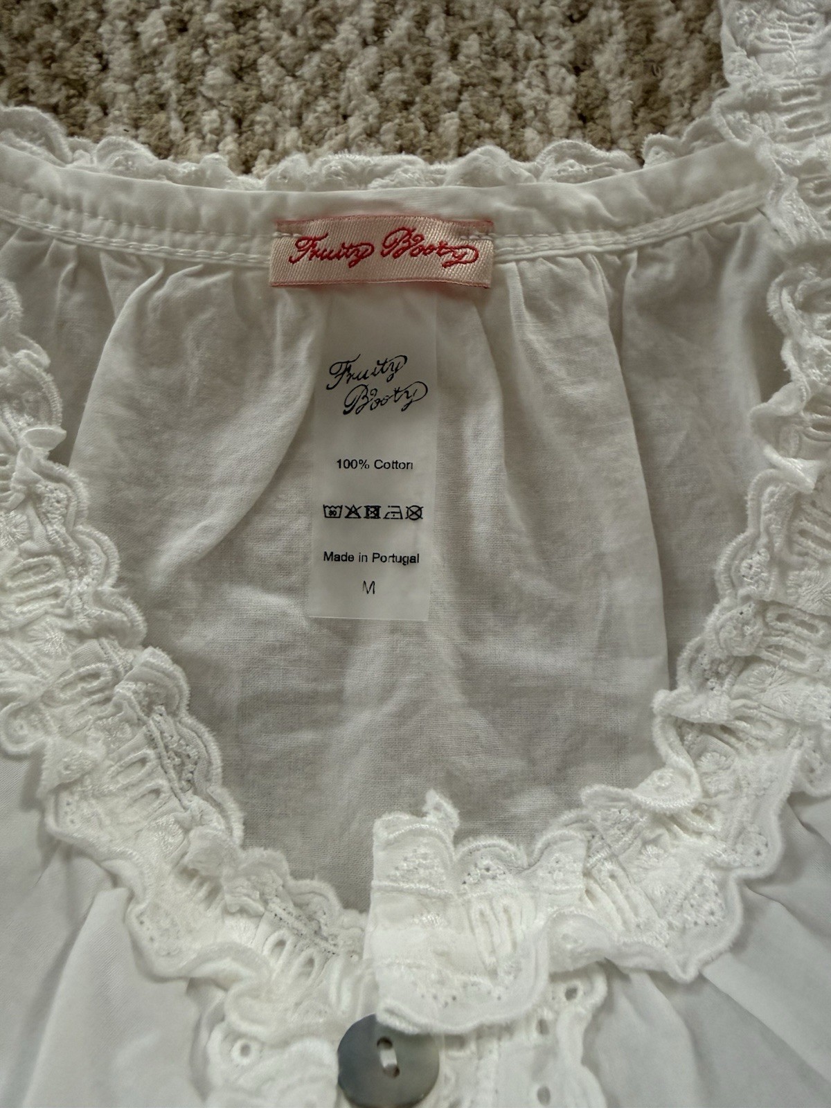 Fruity Booty Broderie Top – Medium – New Without Tags