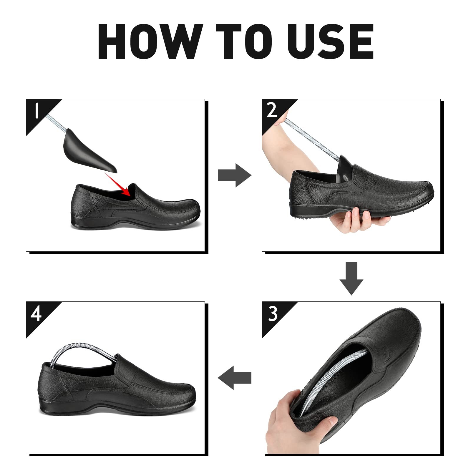 20 Pairs Spring Shoe Tree Stretcher Shoe Shape Plastic 33 cm/ 13 Inches Sneak…