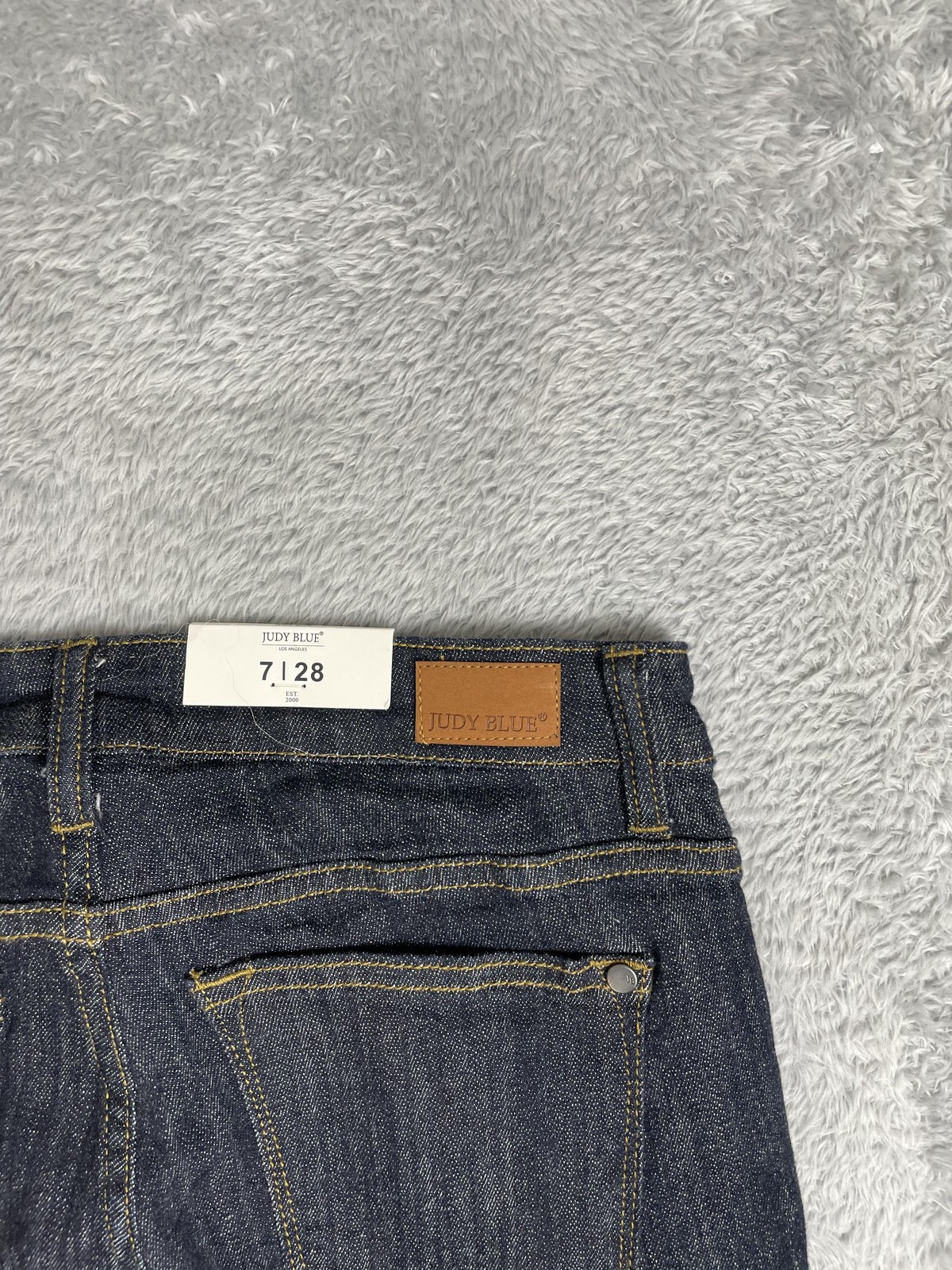 Judy Blue Boot Cut Jeans Womens 7/28 Blue Dark Wash Mid Rise Stretch Denim