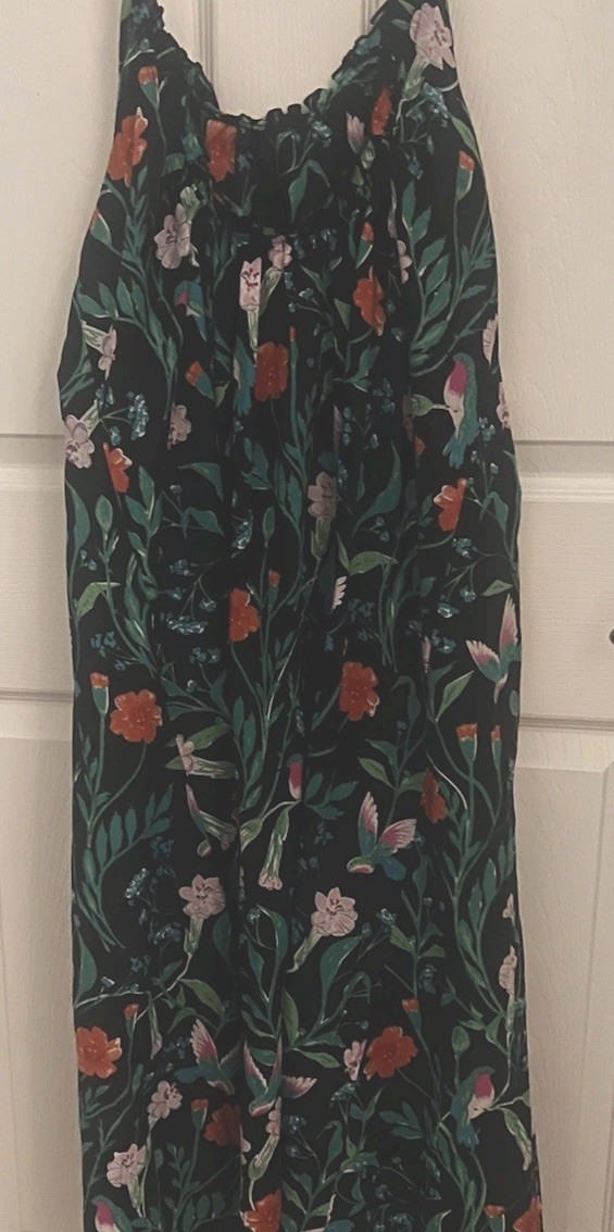 NWT Kate Spade Hummingbird Floral Maxi Dress XS | Summer Garden Print | Resort