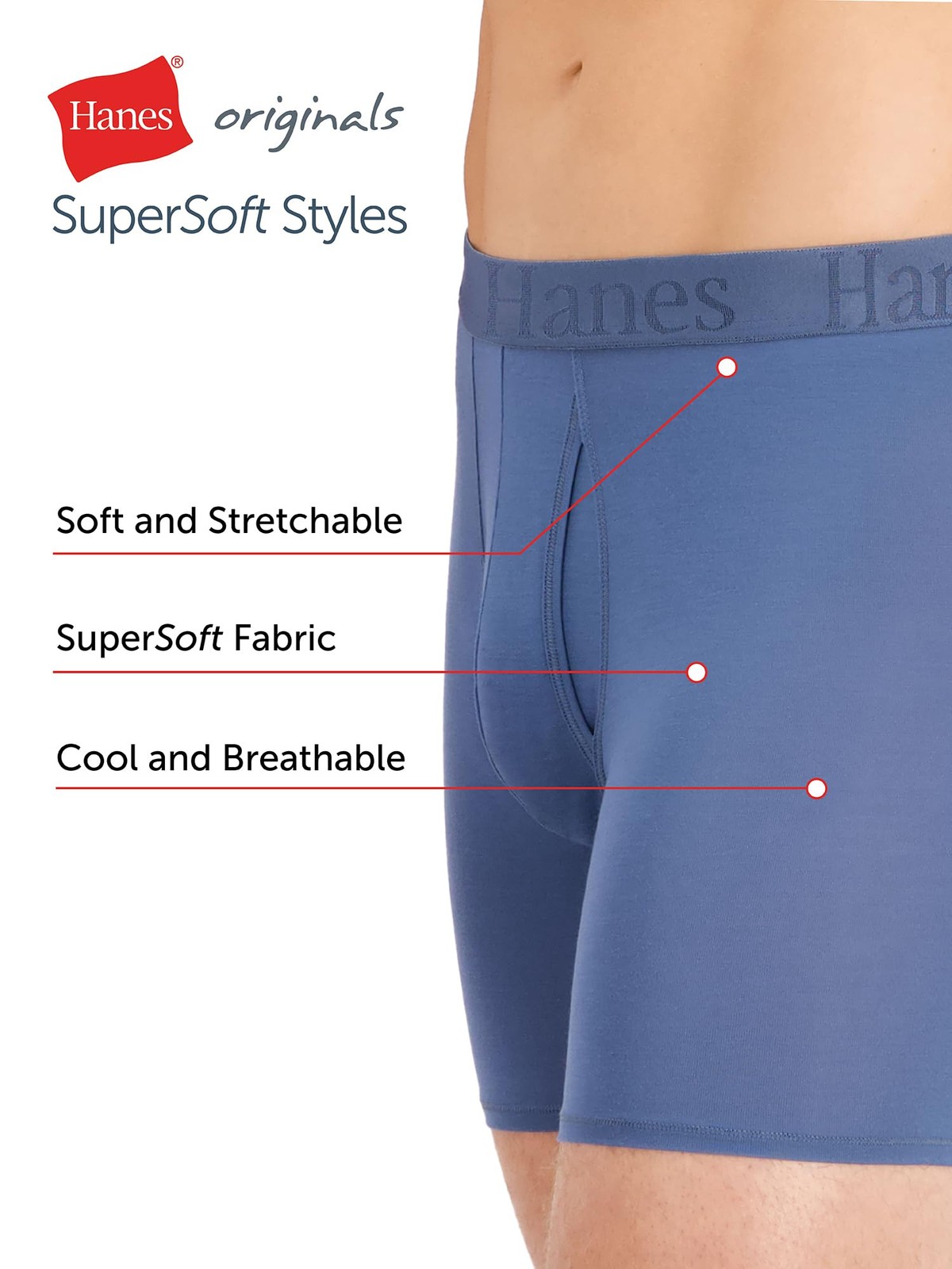 Hanes Men’s Boxer Briefs Viscose from Bamboo Underwear Grey Green Navy Medium