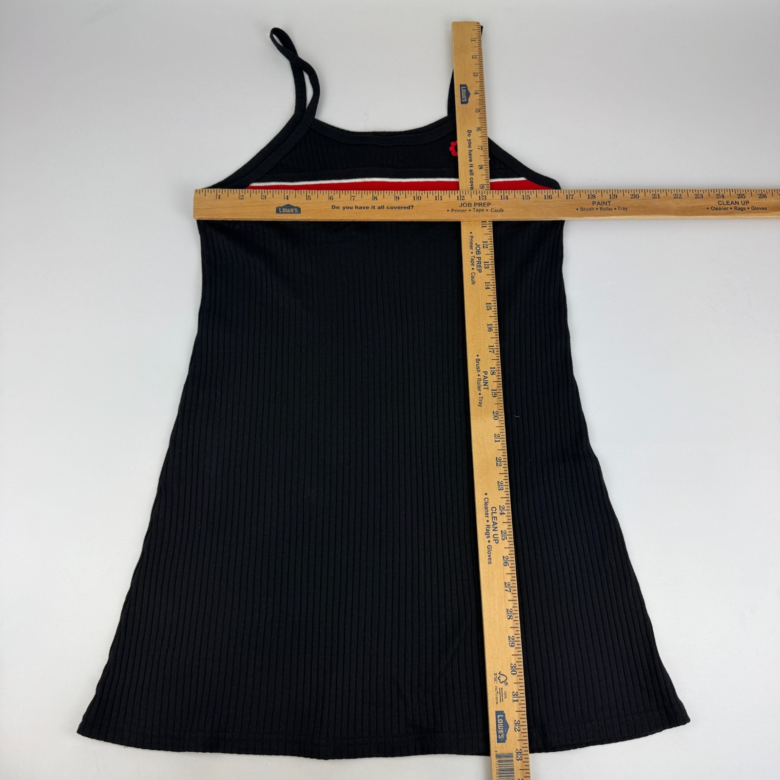 Vintage Y2k Y. B. Normal Womens Size 16 Ribbed Baby Doll Spaghetti Strap Dress