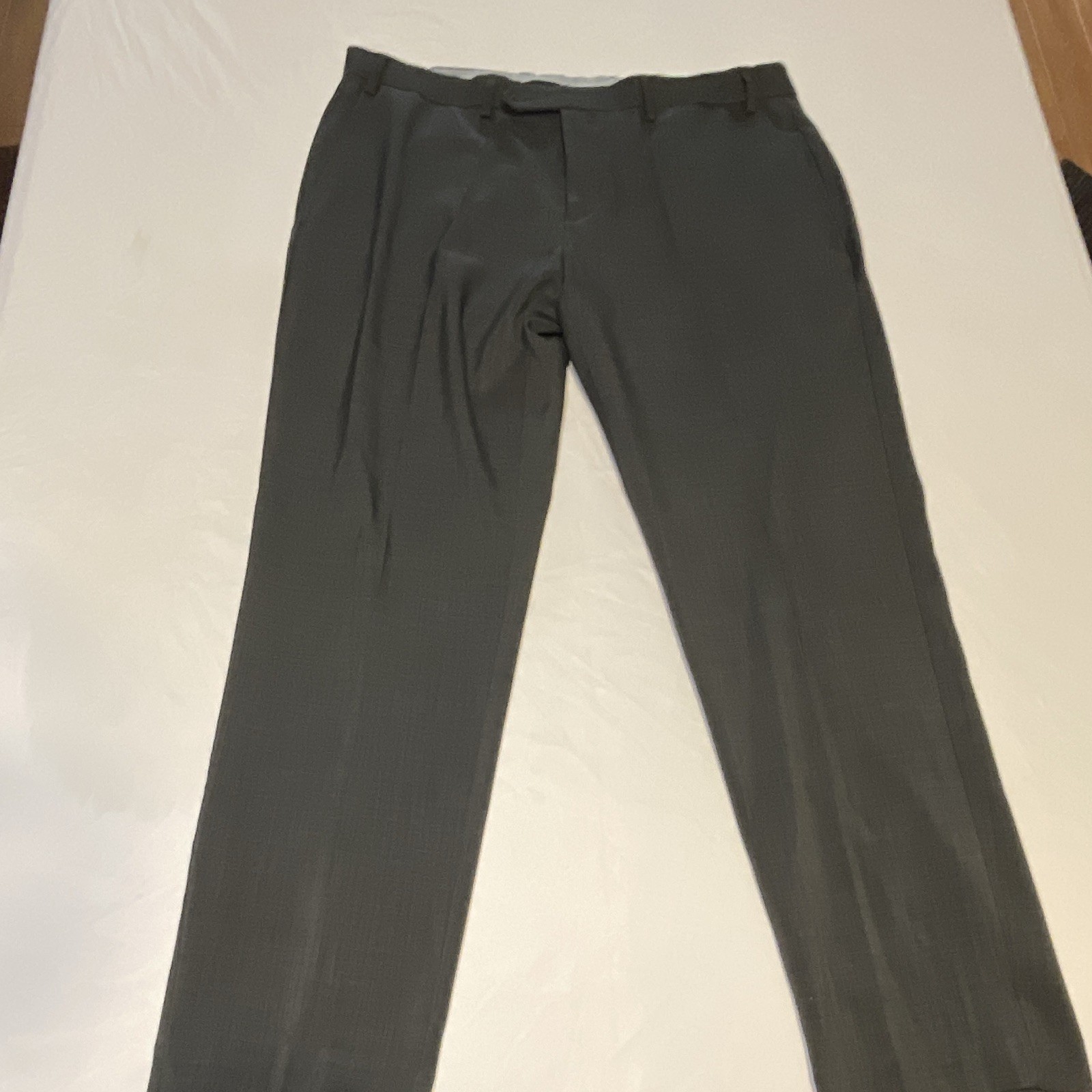 Michael Kors Men’s Dark Gray Pleated Stretch Dress Pants 38×30 Classic Fit Twill