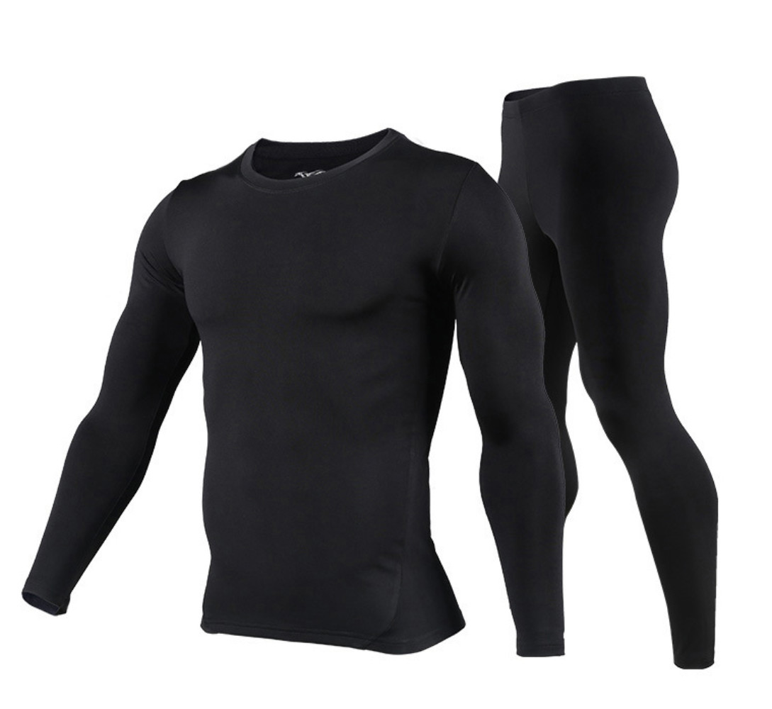 Winter Men Ski Fleece Thermal Long Johns Underwear Set Base Layer Top & Bottom