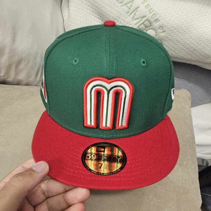 New Era 59FIFTY Mexico Fitted Baseball Cap Green/Red Men’s Size 7 3/8