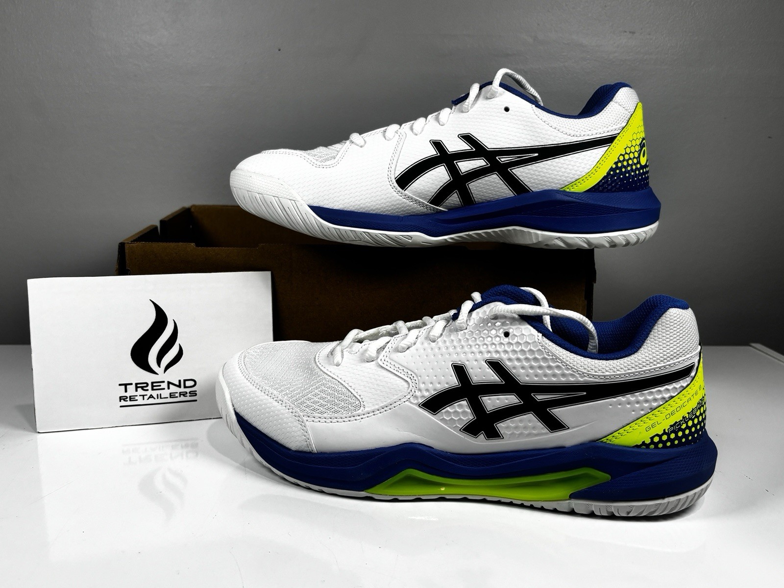 Asics Gel Dedicate 8 Pickleball Tennis Shoes White Black Mens Sz 10 1041A409-103