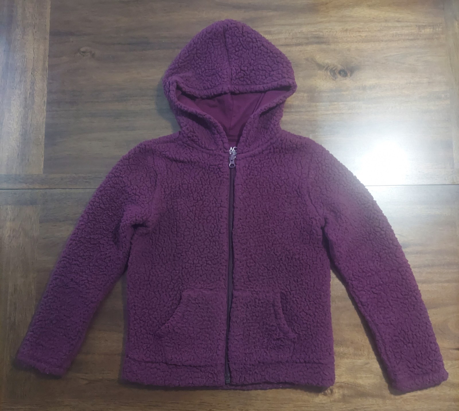 Big Girls size 7/8 Children’s Place Sharpa Purple Zip-Up Hoodie