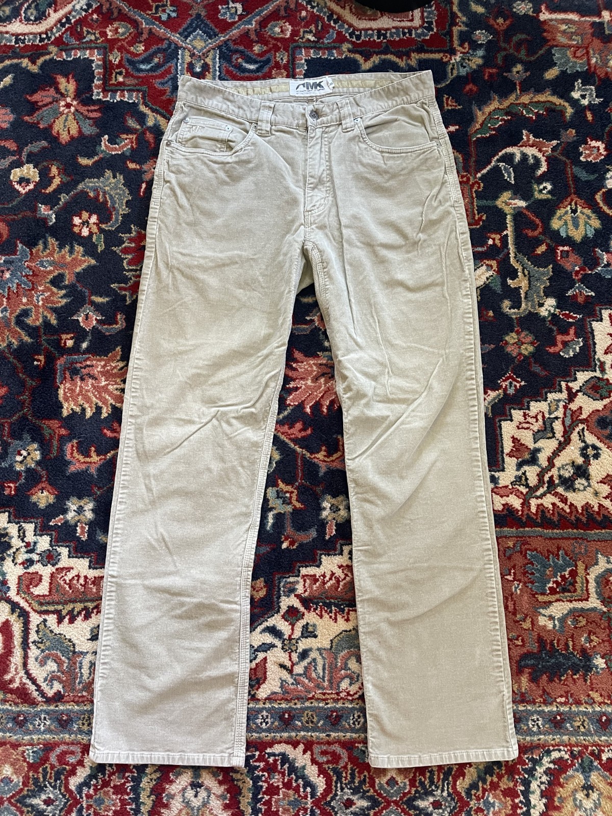 Mountain Khakis Men’s Beige Relaxed Fit Flat Front Chino Size 34 x 32