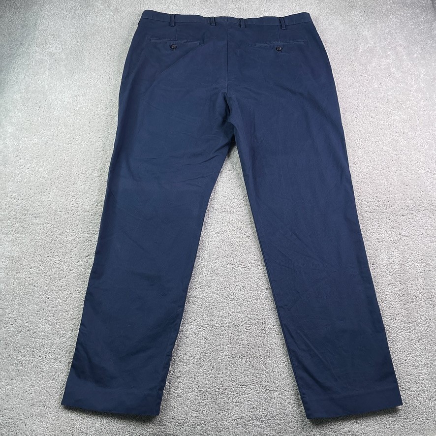 J Crew Bowery Pants Mens 38×32 Navy Blue Chino Slim Fit Business Trousers