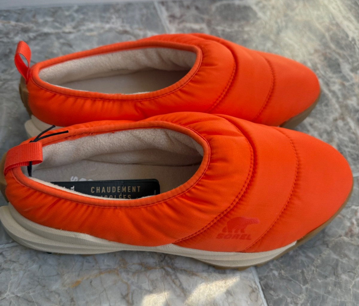 SOREL Neon Orange Nylon ?Sneakers sz 9 NWT