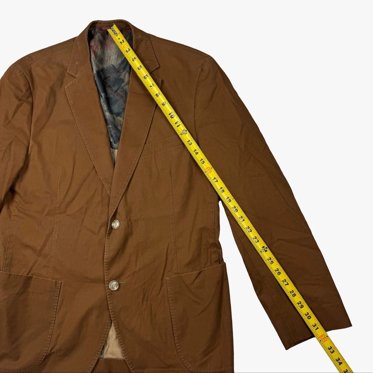 Kroon Men’s Cotton Blend 2-Button Blazer Brown • 40R